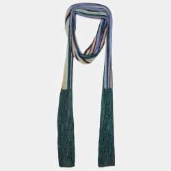 M Missoni Multicolor Striped Lurex Knit Scarf