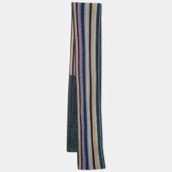 M Missoni Multicolor Striped Lurex Knit Scarf