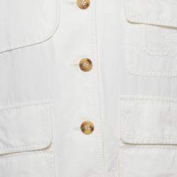 Pre Owned M Missoni White Cotton Blend Vest M