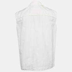 Pre Owned M Missoni White Cotton Blend Vest M