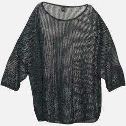 M Missoni Lurex Patterned Knit Oversized Top S