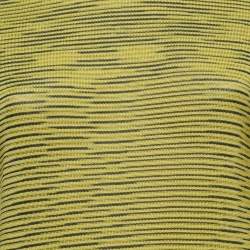 Pre Owned M Missoni Yellow/Brown Patterned Knit Turtle Neck Sweater L