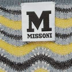 Pre Owned M Missoni Multicolor Wave Patterned Lurex Knit Mini Dress S
