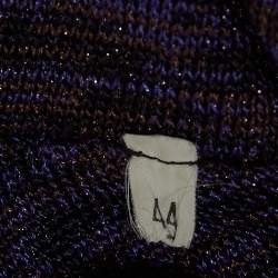 M Missoni Purple Patterned Lurex Knit Cardigan & Playsuit Set L