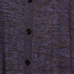 M Missoni Purple Patterned Lurex Knit Cardigan & Playsuit Set L