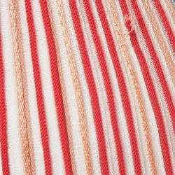 Pre Owned M Missoni Multicolor Stripe Knit Sleeveless Maxi Dress M