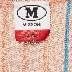 Pre Owned M Missoni Multicolor Stripe Knit Sleeveless Maxi Dress M