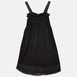 مملوكة مسبقًا M Missoni Vintage Black Lurex Knit Ruffled Short Dress M