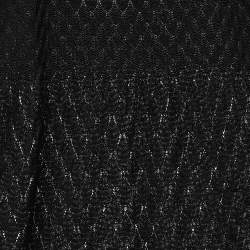 مملوكة مسبقًا M Missoni Vintage Black Lurex Knit Ruffled Short Dress M