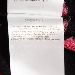 Pre Owned M Missoni Pink/Black Patterned Lurex Knit Tank Top S