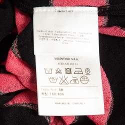 Pre Owned M Missoni Pink/Black Patterned Lurex Knit Tank Top S