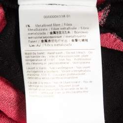 Pre Owned M Missoni Pink/Black Patterned Lurex Knit Tank Top S