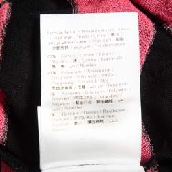 Pre Owned M Missoni Pink/Black Patterned Lurex Knit Tank Top S