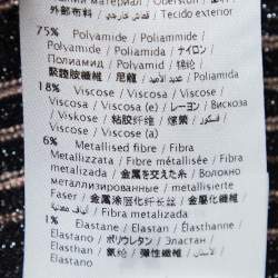 Pre Owned M Missoni Black Stripe Lurex Knit Flared Top S