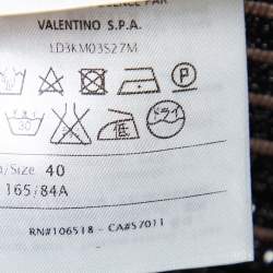 Pre Owned M Missoni Black Stripe Lurex Knit Flared Top S