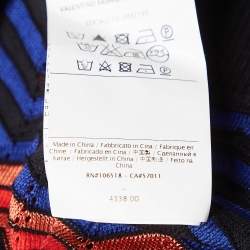 Pre Owned M Missoni Blue Pointelle Knit Cardigan M