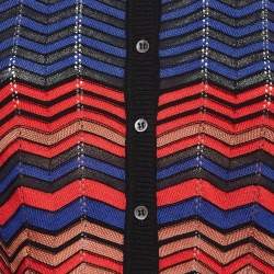 Pre Owned M Missoni Blue Pointelle Knit Cardigan M