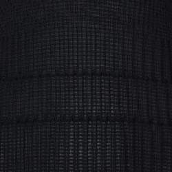 Pre Owned M Missoni Black Patterned Wool Blend Knit Mini Dress M