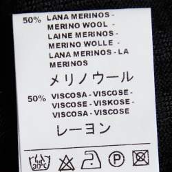 Pre Owned M Missoni Black Patterned Wool Blend Knit Mini Dress M