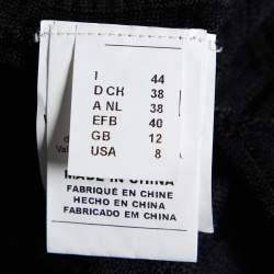 Pre Owned M Missoni Black Patterned Wool Blend Knit Mini Dress M