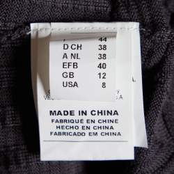 Pre Owned M Missoni Grey Patterned Wool Blend Knit Dress M