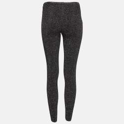 Pre Owned M Missoni Black Lurex Knit Leggings S