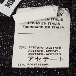 Pre Owned M Missoni Black Lurex Knit Leggings S