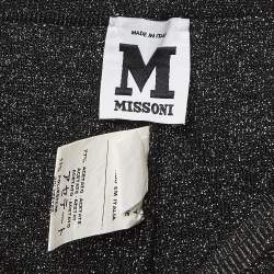 Pre Owned M Missoni Black Lurex Knit Leggings S