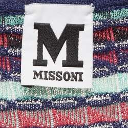 Pre Owned M Missoni Multicolor Patterned Knit Sleeveless Midi Dress M