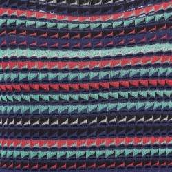 Pre Owned M Missoni Multicolor Patterned Knit Sleeveless Midi Dress M