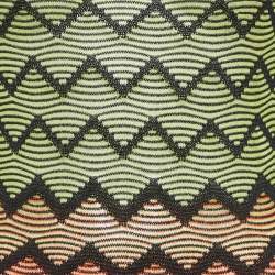 Pre Owned M Missoni Chevron Patterned Multicolor Maxi Dress S