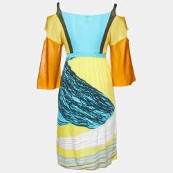 Pre Owned M Missoni Multicolor Printed Jersey Short Dress M