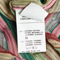 Pre Owned M Missoni Multicolor Patterned Knit V Neck Sleeveless Short Dress S