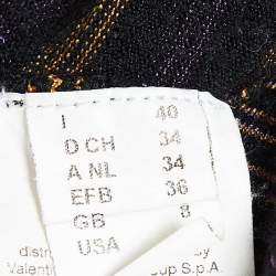 M Missoni Black Patterned Wool Blend Knit Capri Pants S
