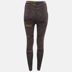 M Missoni Black Patterned Wool Blend Knit Capri Pants S