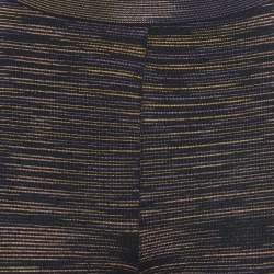 M Missoni Black Patterned Wool Blend Knit Capri Pants S