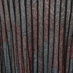 Pre Owned M Missoni Black Multicolor Lurex Knit Mini Dress S