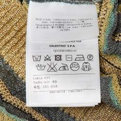 مملوكة مسبقًا M Missoni Multicolor Chevron Lurex Knit Crop Top S