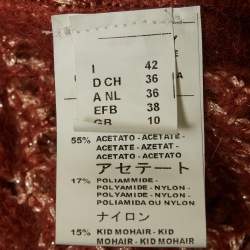 Pre Owned M Missoni Brown Lurex Knit Belted Cardigan M