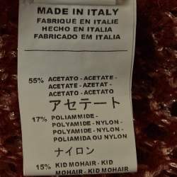 Pre Owned M Missoni Brown Lurex Knit Belted Cardigan M