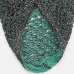 M Missoni Green/Grey Lurex Knit Skirt Set M