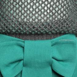 M Missoni Green/Grey Lurex Knit Skirt Set M