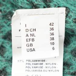 M Missoni Green/Grey Lurex Knit Skirt Set M