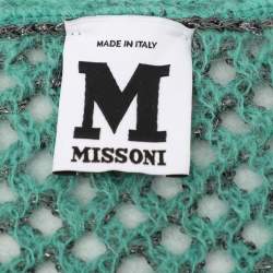 M Missoni Green/Grey Lurex Knit Skirt Set M