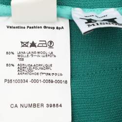 M Missoni Green/Grey Lurex Knit Skirt Set M