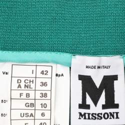 M Missoni Green/Grey Lurex Knit Skirt Set M