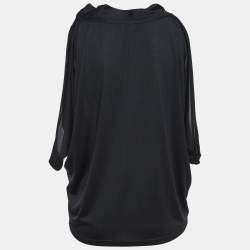 Pre Owned M Missoni Black Jersey Sleeveless Blouse S