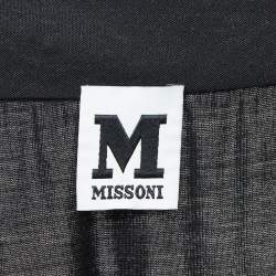 Pre Owned M Missoni Black Jersey Sleeveless Blouse S