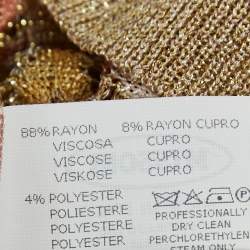 Pre Owned : Missoni Multicolor Patterned Lurex Knit Button Front Cardigan S