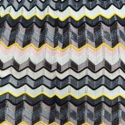 Pre Owned M Missoni Multicolor Chevron Patterned Knit Palazzo Pants M